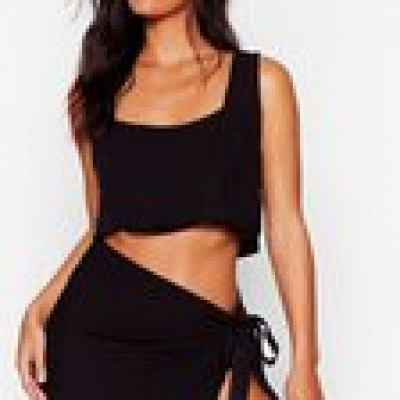 Crop What You're Doing Cover-Up Top and Skirt Set