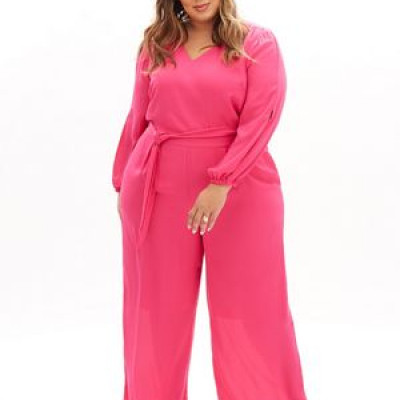 Beauticurve Belted Ankle Jumpsuit