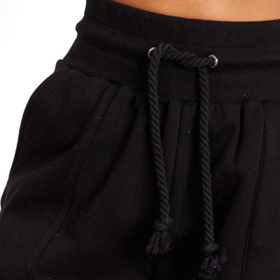 Black Rope Cord Joggers