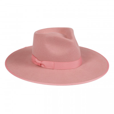 Womens Lack Of Color Rose Wool Rancher Hat - Pink