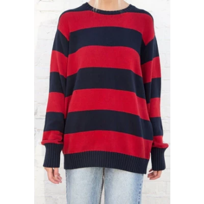 Brianna Cotton Thick Stripe Sweater
