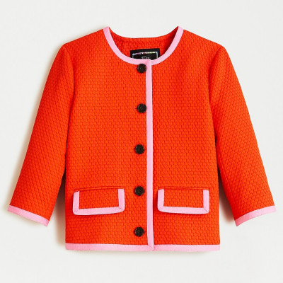 Three-Quarter-Sleeve Jacket In MatelassÃƒÂ©