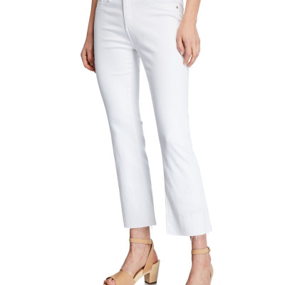 The Jodi Crop Flare-Leg Jeans with Raw Hem