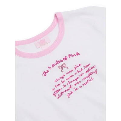PINK x LoveShackFancy Retro Cotton Tee