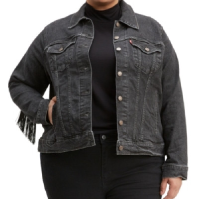 Levis Trendy Plus Size Ex-Boyfriend Cotton Trucker Jacket