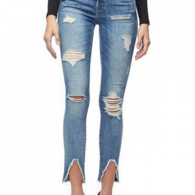 GOOD LEGS FRAY FRONT TRIANGLE | BLUE218
