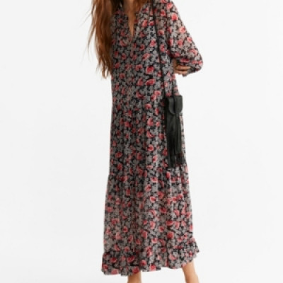 Mango Floral Print Dress
