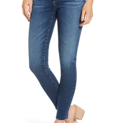 Womens Ag The Legging Raw Hem Ankle Skinny Jeans