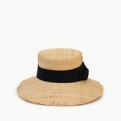 Bow-Trimmed Panama Hat