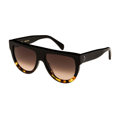 Flattop Two-Tone Shield Sunglasses
