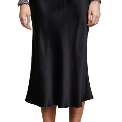 ANINE BING Bar Silk Skirt