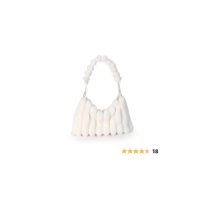 Extolove Furry Purse for Women Y2K Fluffy Shoulder Bag Faux Fur Purse Fuzzy Tote Bag