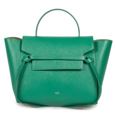 Celine Celine Mint Green Grained Calfskin Leather Medium Belt Bag