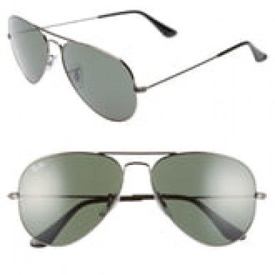 Ray-Ban Standard Original 58Mm Aviator Sunglasses - Gunmetal