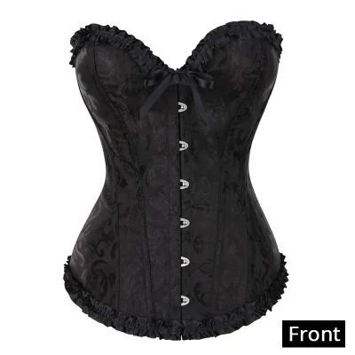 Sexy Corsets Bustiers Floral Lace Tops For Women Flower Print Vintage Corset Gothic Satin Lingerie Corselet Overbust Boned - AliExpress