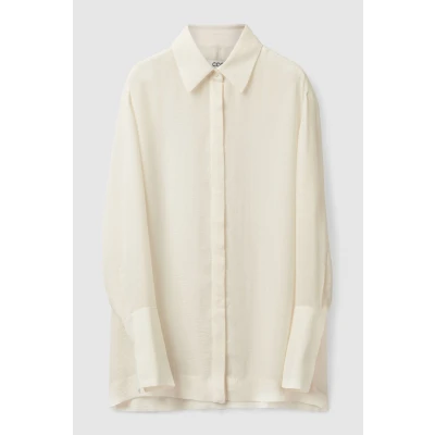 RELAXED-FIT CREPE SHIRT