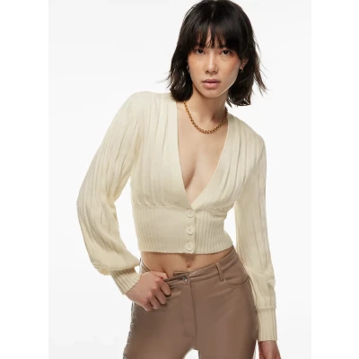 PLUNGE FRONT CARDIGAN