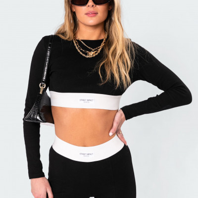 RAVEN RIBBED CROP TOP