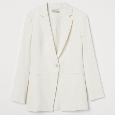 H & M - Fitted Blazer - White