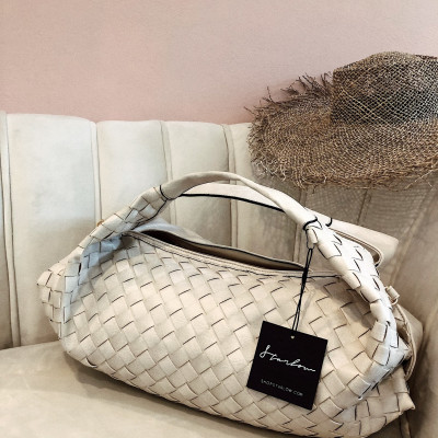 Bone Quilted Slouchy Bag