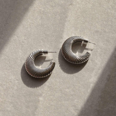 Luminous Textured Hoops