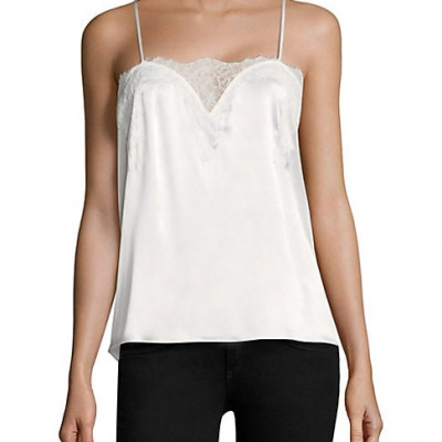 Cami NYC Womens Sweetheart Charmeuse Silk Camisole - White - Size