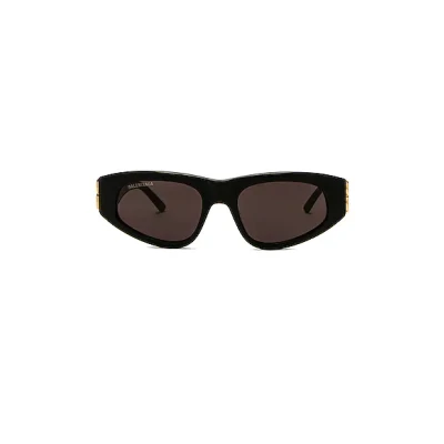 Balenciaga Dynasty Oval Sunglasses in Black