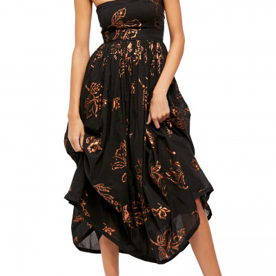 Womens Free People Baja Babe Strapless Midi Dress