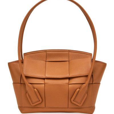 Arco 48 Medium Grainy Leather Top-Handle Bag