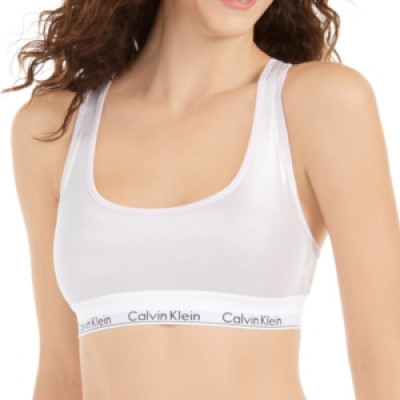 Calvin Klein Womens Modern Cotton Wet Look Bralette QF5516