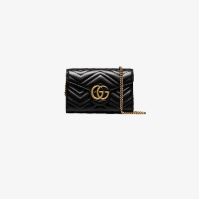 Gucci Black GG Marmont Matelass Mini Bag