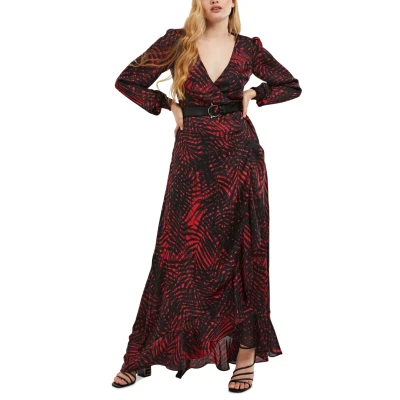 Guess Printed Surplice Maxi Dress