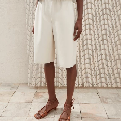 Yolie - Vegan Leather Bermuda Shorts