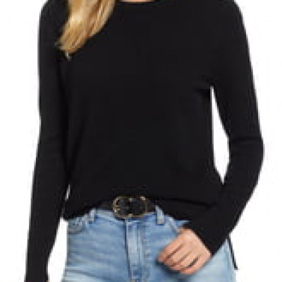 Womens Halogen Crewneck Cashmere Sweater