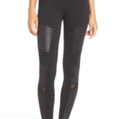 Womens Alo High Waist Moto Leggings