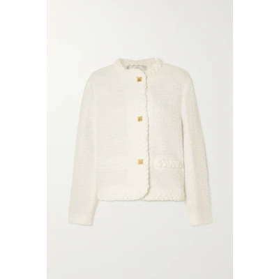 Valentino - Cotton-blend Boucl-tweed Jacket - White