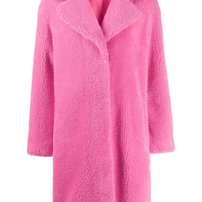Stand Studio concealed front fastening coat - PINK