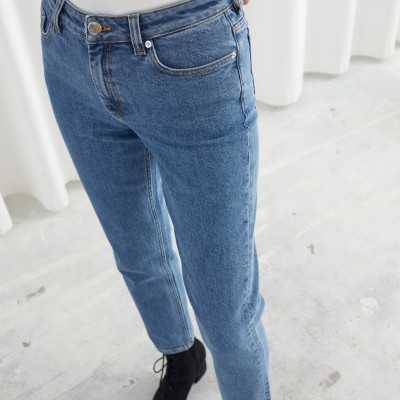 Straight Mid Rise Jeans