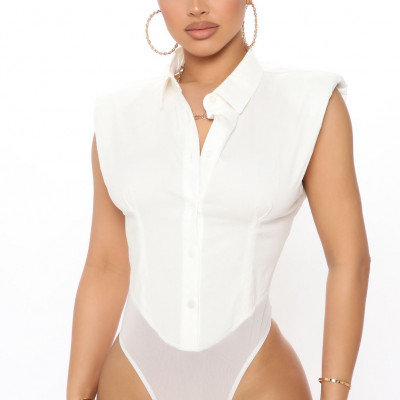 All Eyes On Me Poplin Bodysuit