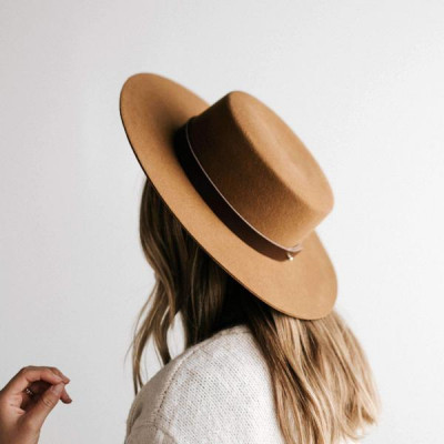 Dahlia Boater - Brown