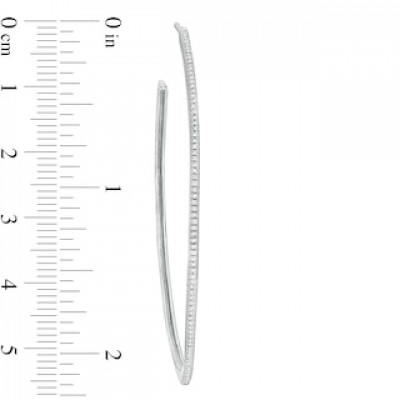 1/3 CT. T.W. Diamond Hoop Earrings In 10K White Gold