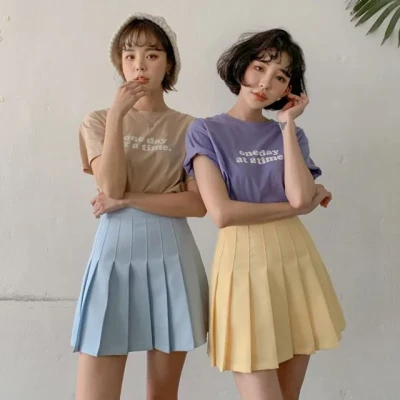 Pleated Tennis Mini Skirt With Inset Shorts