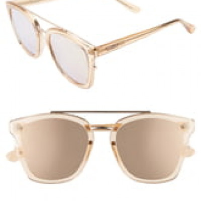 Womens Quay Australia X Chrissy Teigen Sweet Dreams 51Mm Square Sunglasses - Champagne/ Rose