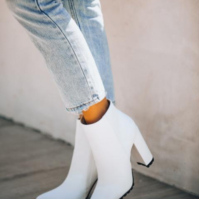 City Slang Faux Leather Heeled Bootie
