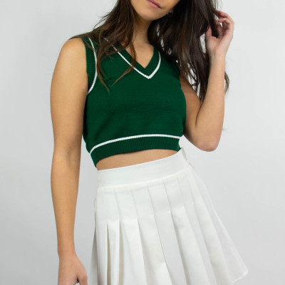 Go Getter Sweater Vest in Green
