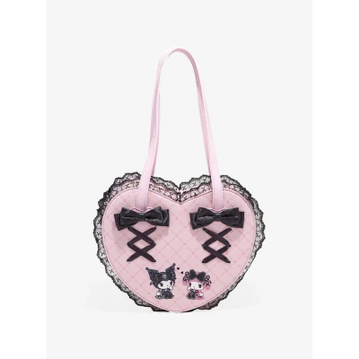 Her Universe My Melody X Kuromi Lolita Figural Heart Bag