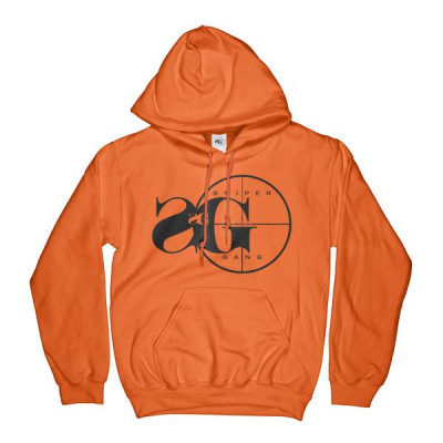 Hoodie: Sniper Gang Logo (Safety Orange)