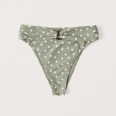 High-Waist O-Ring Cheeky Bikini Bottoms