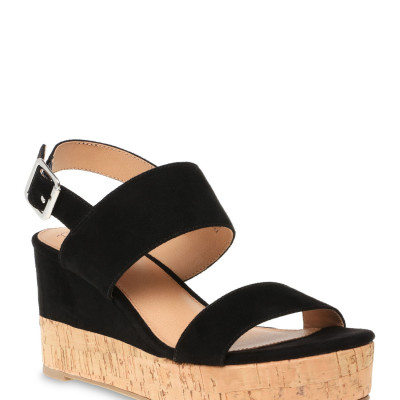 Women's Time and Tru Covered Cork Wedge Sandal