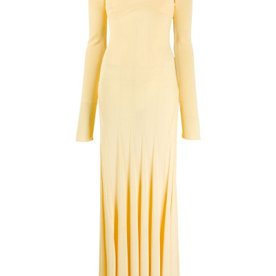 Jacquemus La robe maille Valensole long dress - Yellow